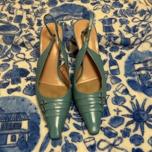 Anne Klein Blue Slingback Heels